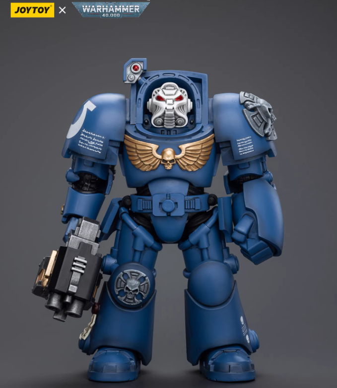 JOYTOY Scale：1/18 Warhammer 40,000 Ultramarines Terminator Squad Terminator with Storm Bolter