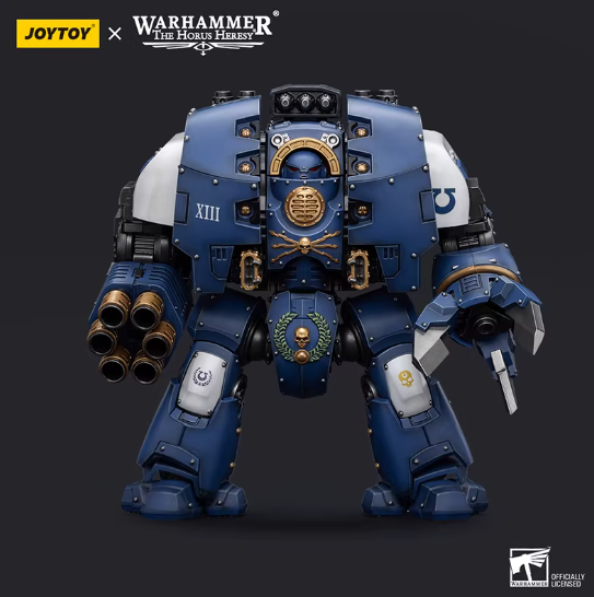 JOYTOY Scale：1/18 Warhammer "The Horus Heresy" Ultramarines Leviathan Dreadnought with Cyclonic Melta Lance And Siege Claws