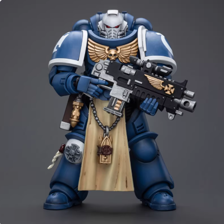 1/18 Warhammer 40,000 Ultramarines Sternguard Veteran with Bolt Rifle + Loyalist Five Custom Heads