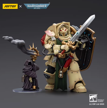 JOYTOY Warhammer 40,000 Scale：1/18 Dark Angels Deathwing Knight 2 With Power Sword, Storm Shield and Watcher in the Dark