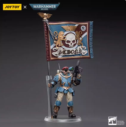 JOYTOY  Warhammer 40,000  Scale:1/18   Astra Militarum Tempestus Scions Command Squad 55th Kappic Eagles Banner Bearer