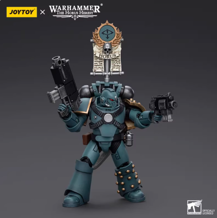 JOYTOY  Warhammer The Horus Heresy  Scale：1/18  Sons of Horus MKIV Tactical Squad Legionary with Legion Vexilla
