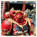 TD-JT-097 暗源战锤40k 118圣血天使拉多隆巴尔英杰改装头盔头3.75成品头雕 front view
