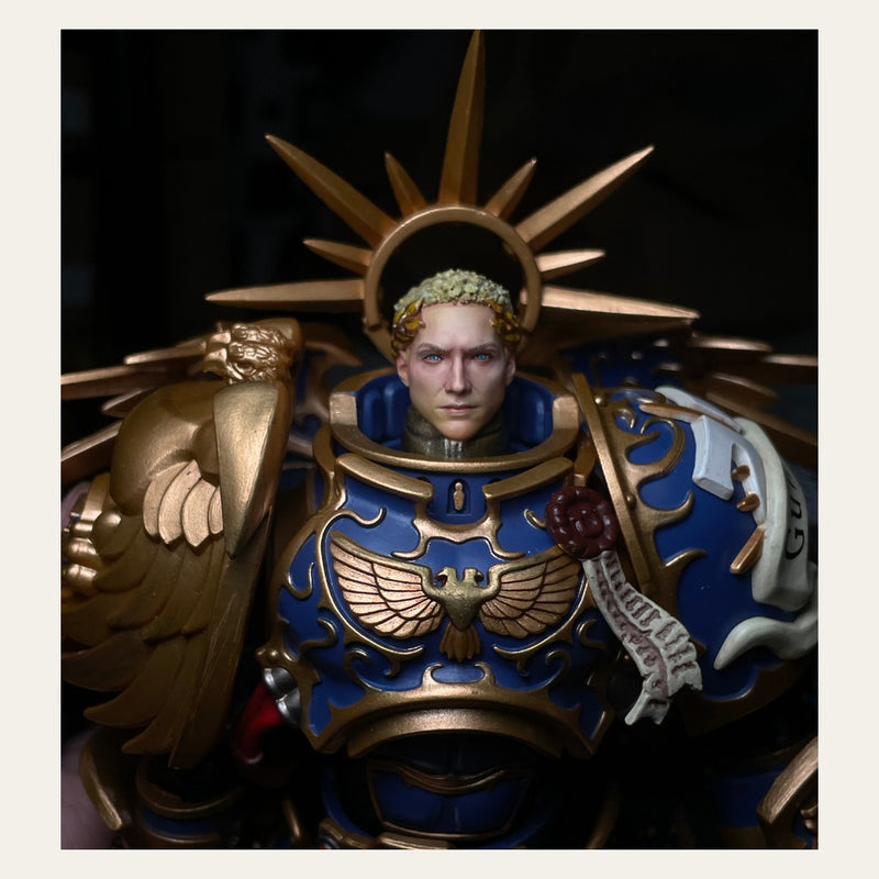 TD-JT-183 Warhammer 40K Space Marine 2 Titus Version A McFarlane Custom Head Sculpt front view
