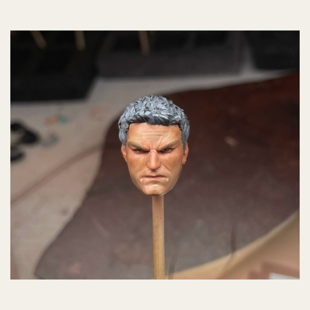 TD-JT-184 Warhammer 40K Space Marine 2 Titus CG Secret Version McFarlane Custom Head Sculpt front view