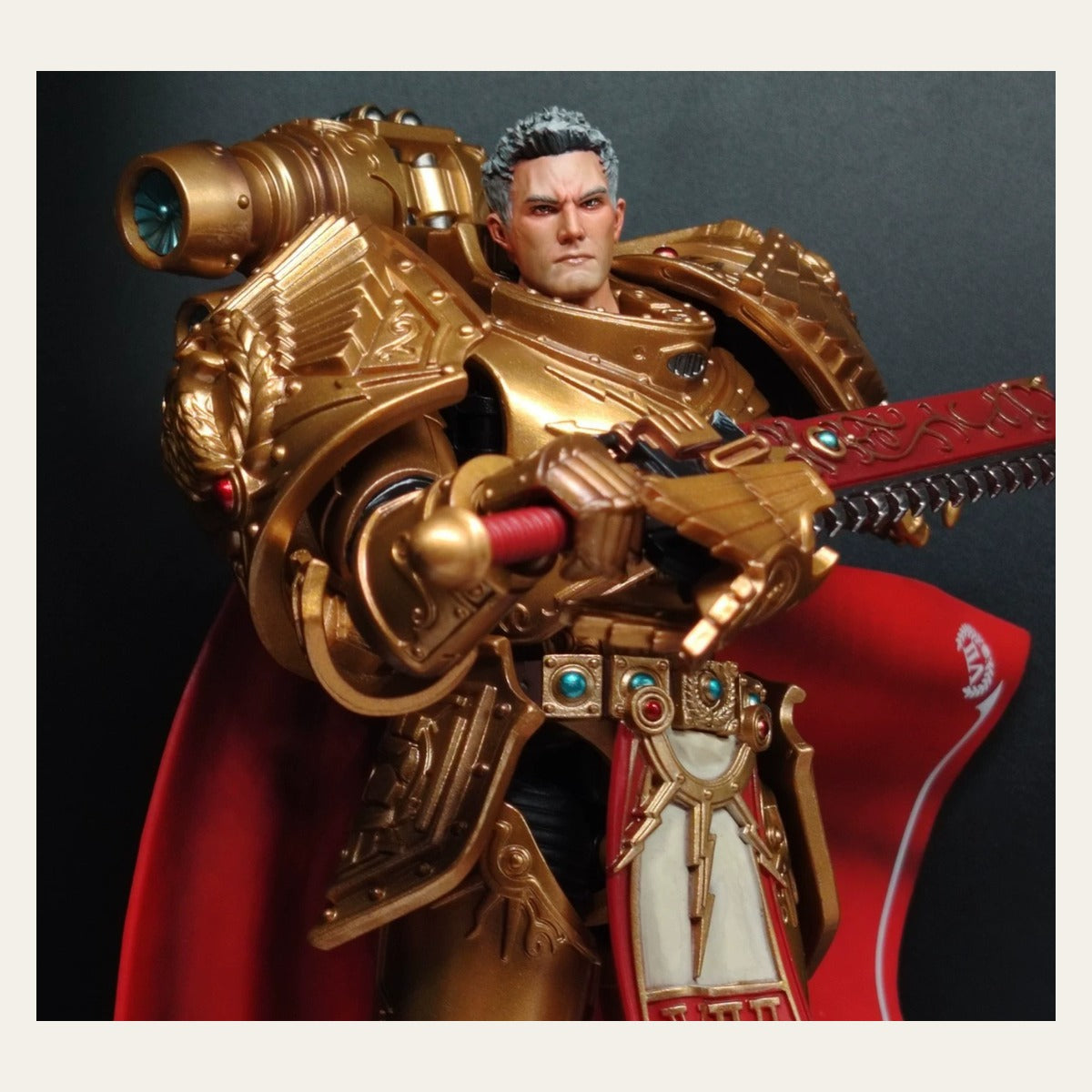 TD-JT-185 Warhammer 40K 1/18 Sisters of Battle Blindfolded Short-Hair 2B Custom Head Sculpt front view