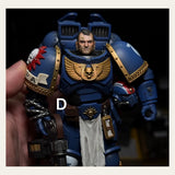 TD-JT-198 Warhammer 40K Space Wolves Elder Wolf Judiciar Clean and Bloodied Custom Head Sculpt front view