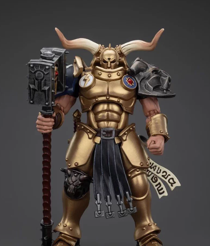 JOYTOY  Warhammer AGE OF SIGMAR  Scale：1/18   Stormcast Eternals The Blacktalons Rostus Oxenhammer