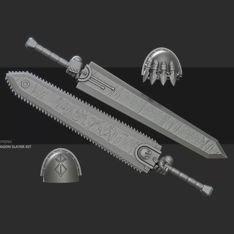 Guts-Inspired Greatsword and Shoulder Armor detail 2