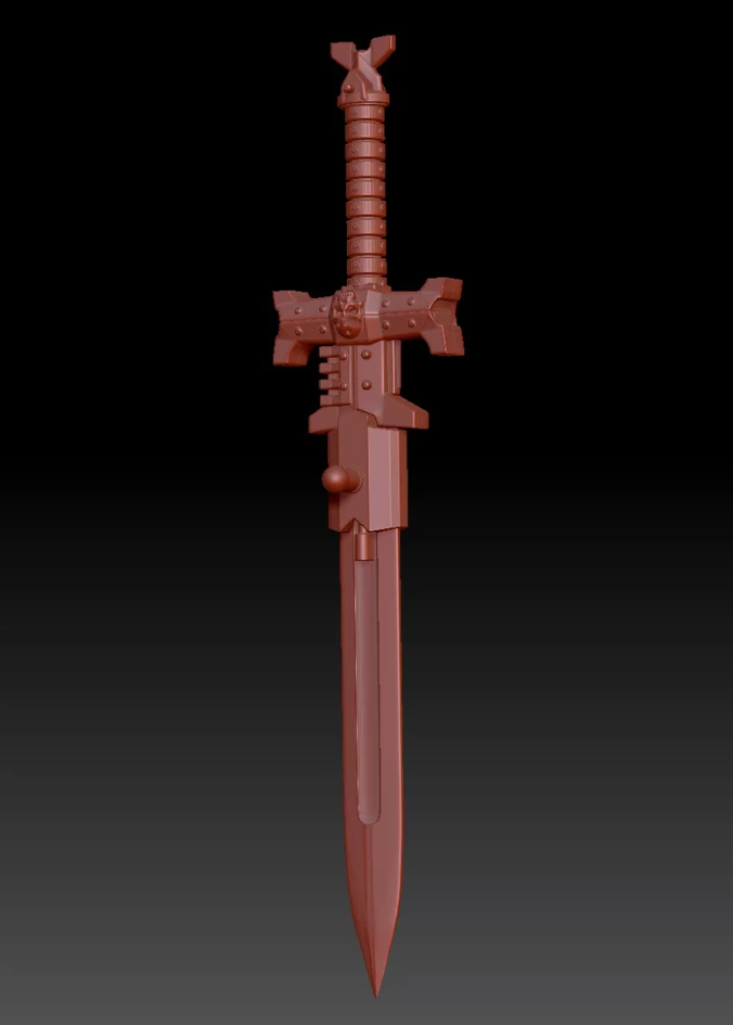 Black Templars-Inspired 1/18 Sword and Shield Accessories detail 3