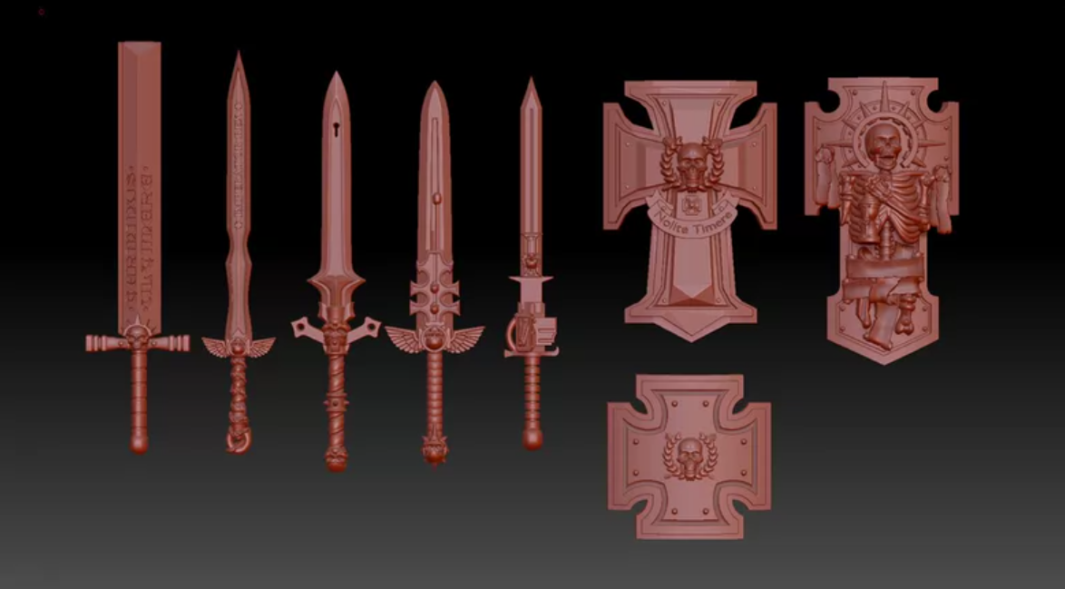 Black Templars-Inspired 1/18 Sword and Shield Accessories detail 4