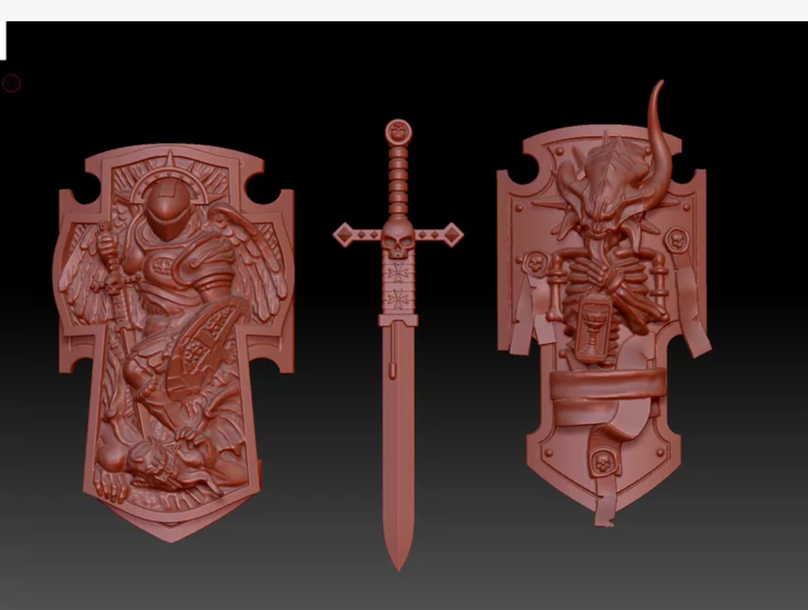 Black Templars-Inspired 1/18 Sword and Shield Accessories detail 5