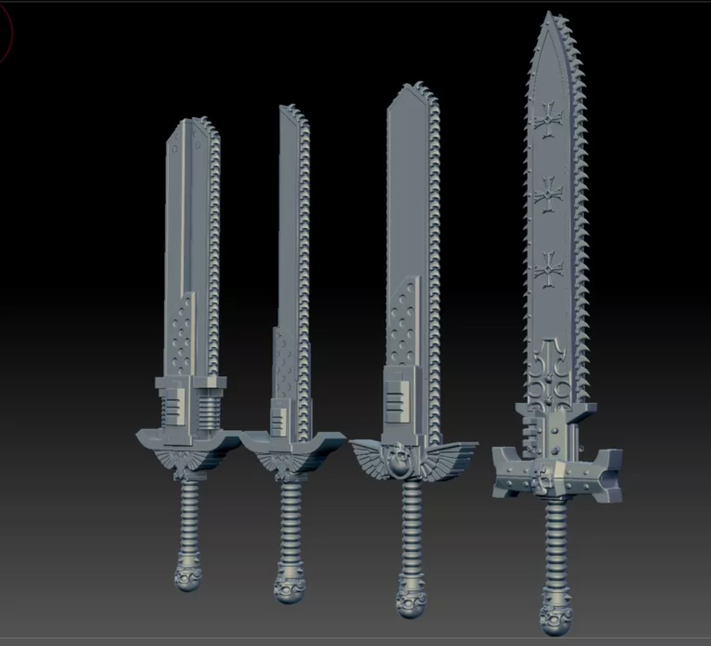 Two-Handed Chain Greatsword for Compatible Figures detail 4