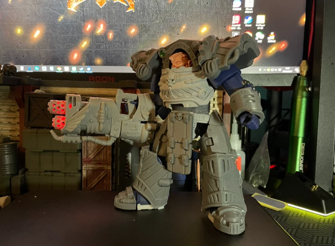 Illuminated Twin-Barrel Melta Weapon detail 4